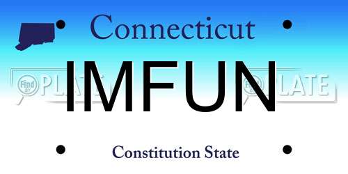 IMFUN Connecticut License Plate