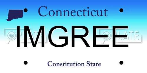 IMGREE Connecticut License Plate