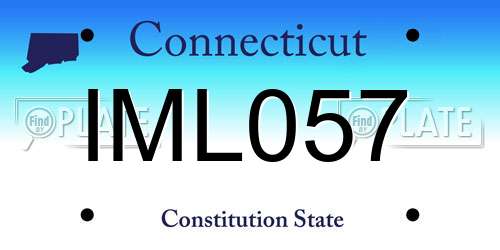 IML057 Connecticut License Plate