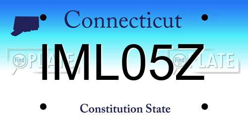 IML05Z Connecticut License Plate
