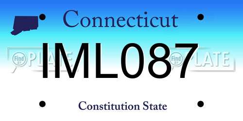 IML087 Connecticut License Plate