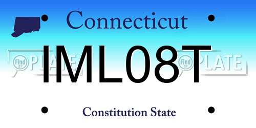 IML08T Connecticut License Plate
