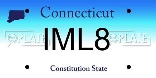 IML8 Connecticut License Plate