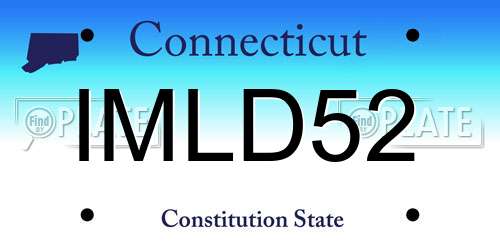 IMLD52 Connecticut License Plate