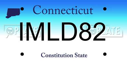 IMLD82 Connecticut License Plate