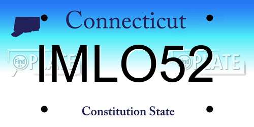 IMLO52 Connecticut License Plate