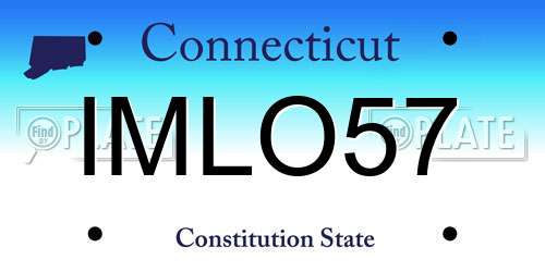 IMLO57 Connecticut License Plate