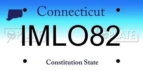 IMLO82 Connecticut License Plate