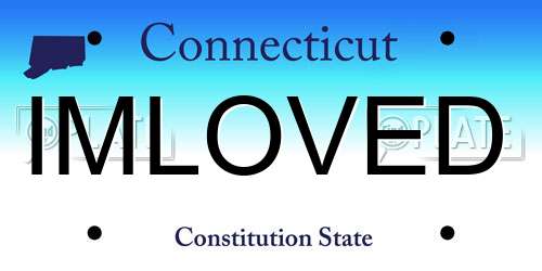 IMLOVED Connecticut License Plate