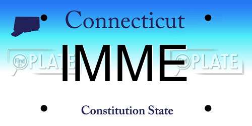 IMME Connecticut License Plate