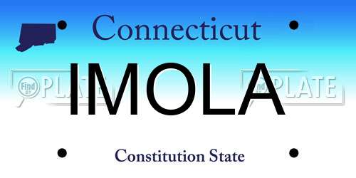 IMOLA Connecticut License Plate