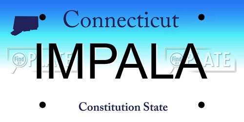 IMPALA Connecticut License Plate