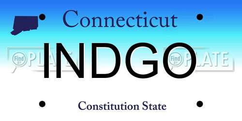 INDGO Connecticut License Plate