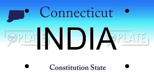 INDIA Connecticut License Plate