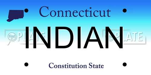 INDIAN Connecticut License Plate