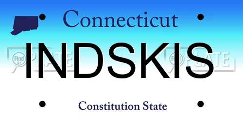 INDSKIS Connecticut License Plate