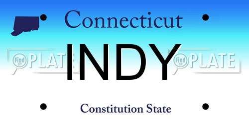 INDY Connecticut License Plate