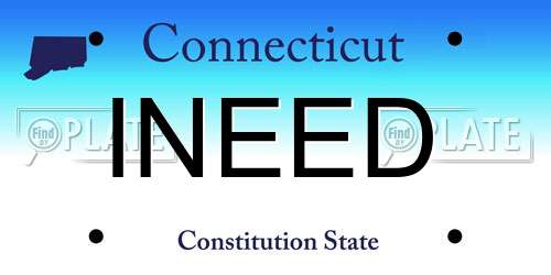 INEED Connecticut License Plate