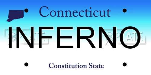 INFERNO Connecticut License Plate