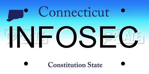 INFOSEC Connecticut License Plate