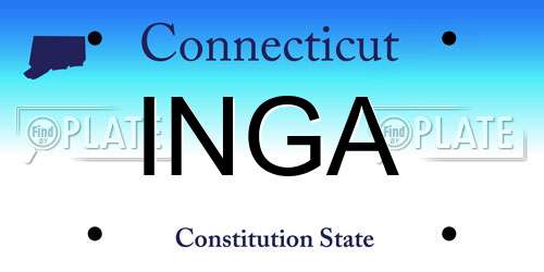 INGA Connecticut License Plate