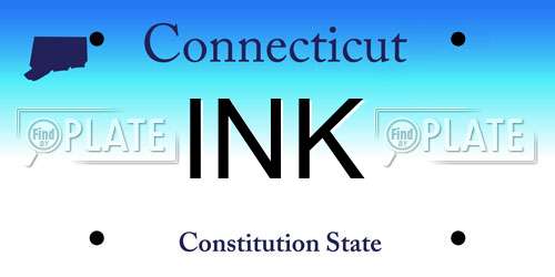INK Connecticut License Plate