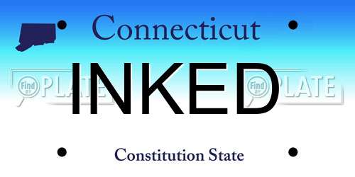 INKED Connecticut License Plate