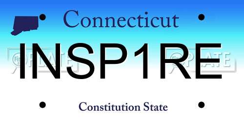 INSP1RE Connecticut License Plate
