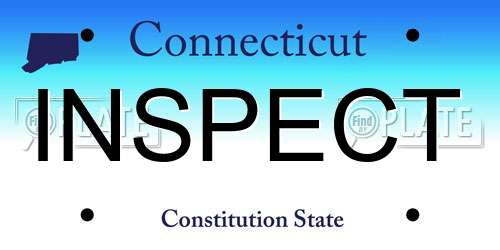 INSPECT Connecticut License Plate