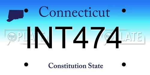 INT474 Connecticut License Plate