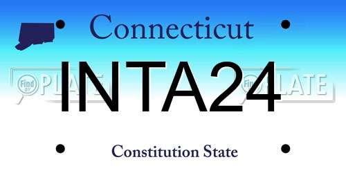 INTA24 Connecticut License Plate