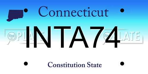 INTA74 Connecticut License Plate