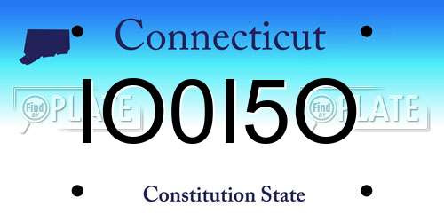 IO0I5O Connecticut License Plate