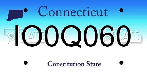 IO0Q060 Connecticut License Plate