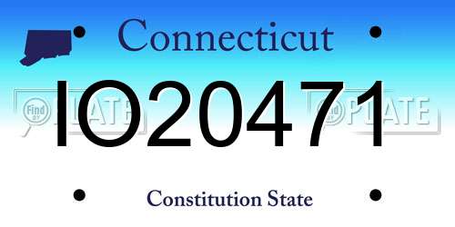 IO20471 Connecticut License Plate