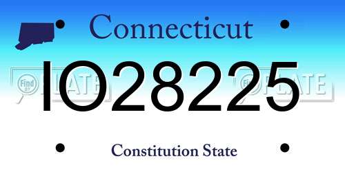 IO28225 Connecticut License Plate