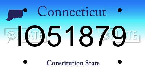 IO51879 Connecticut License Plate