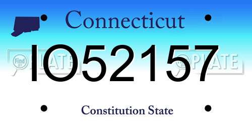 IO52157 Connecticut License Plate