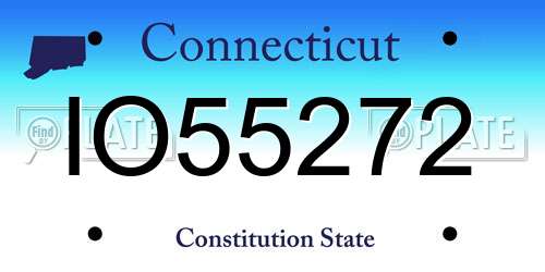 IO55272 Connecticut License Plate