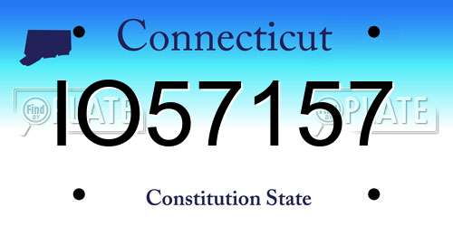 IO57157 Connecticut License Plate