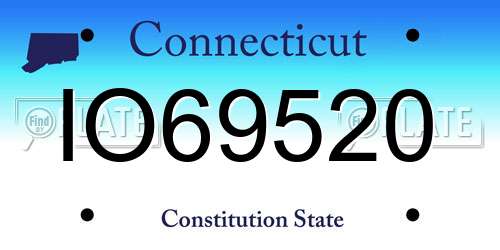 IO69520 Connecticut License Plate