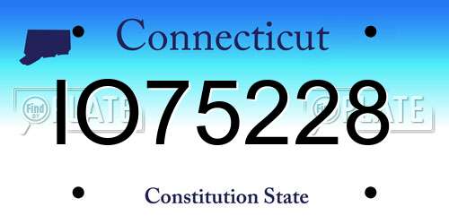 IO75228 Connecticut License Plate