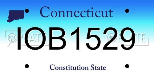 IOB1529 Connecticut License Plate