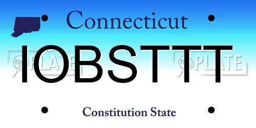 IOBSTTT Connecticut License Plate