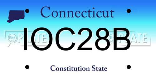IOC28B Connecticut License Plate