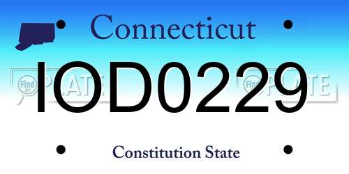 IOD0229 Connecticut License Plate