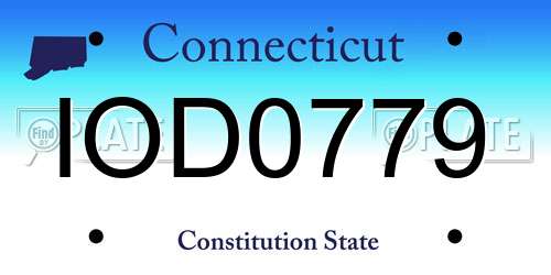 IOD0779 Connecticut License Plate