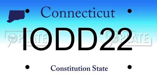 IODD22 Connecticut License Plate