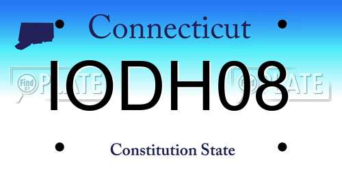 IODH08 Connecticut License Plate
