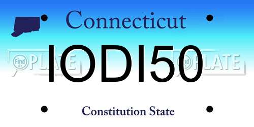 IODI50 Connecticut License Plate